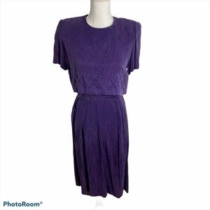 Vintage Karin Stevens Purple Swing Dress NWT Sz 6